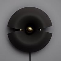 AYTM Cycnus fali lámpa, fekete, Ø 30 cm, dugó, alumínium, E27
