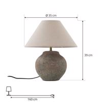 Lucande asztali lámpa Thalorin, magasság 39 cm, kerámia