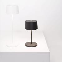 Zafferano Olivia mini 3K újratölthető asztali lámpa szürke