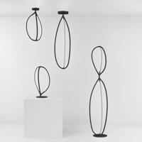 Artemide Arrival mennyezeti lámpa, App, fekete, 70cm