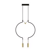 Axolight Liaison P2 függő lámpa fekete/arany 56 cm