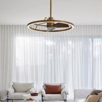 Beacon LED mennyezeti ventilátor Cessna sárgaréz/dió DC csendes