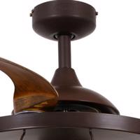 Beacon mennyezeti ventilátor világítás Fanaway Industri barna csendes