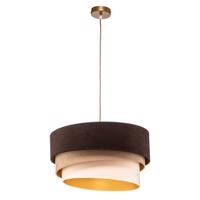 Devon függő lámpa, barna/bézs/ekrü/arany Ø45 cm