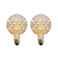 E27 3,8 W LED lámpa G95 927 struktúra borostyán 2
