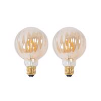 E27 3,8W LED G95 2700K 340lm Rillen borostyán 2-es