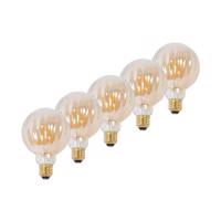 E27 3,8W LED G95 2700K 340lm Rillen borostyán 5-ös