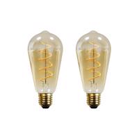 E27 4,9W LED rusztikus lámpa 1800 K 200lm 2-es klt