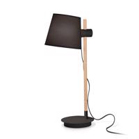 Ideal Lux Axel lámpa fával, fekete/természetes