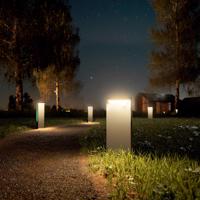 LED-es újratölthető napelemes lámpa Nusolar antracit, magasság 34cm