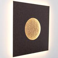 LED fali lámpa Luina, 80x80 cm, belül arany