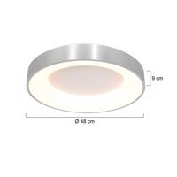 LED mennyezeti lámpa Ringlede 2,700 K Ø 48 cm ezüst