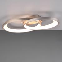 LED mennyezeti világítás Malaga 2 gyűrűvel, nikkel