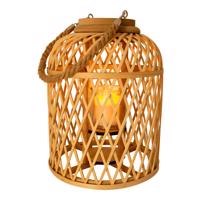 LED napel.lámpa kosár bambusz mag.29cm természetes