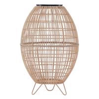 Lindby Josina LED szolárlámpa, Rattan Look