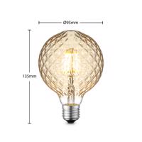 Lucande LED izzó E27 G95 4W 2700K szab borostyán