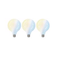 LUUMR Intelligens LED izzó 3db E27 G125 7W CCT matt Tuya
