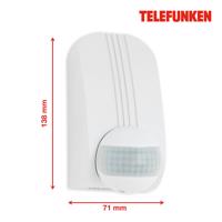 Mozgásérzékelő Funchal, max. 1 000 W LED, fehér