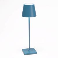 Zafferano Poldina LED asztali lámpa, újratölthető akkumulátorral, matt, kék
